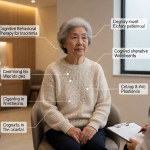 Senior health guide about Cognitive Behavioral Therapy - medical illustration