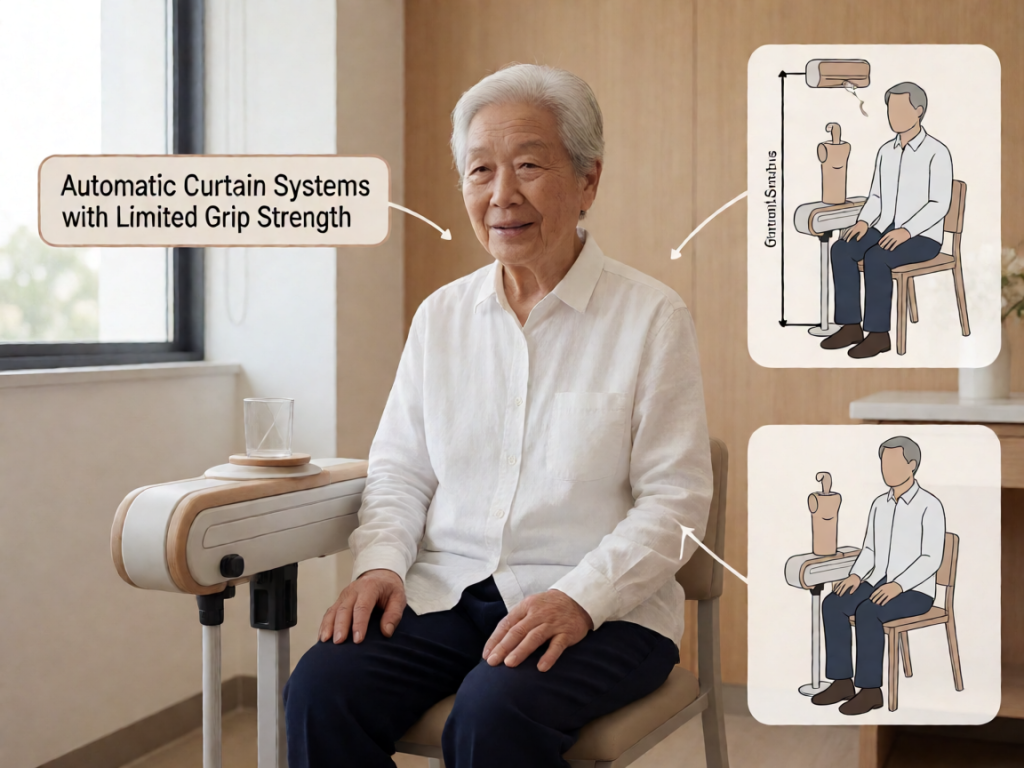 Senior health guide about Automatic Curtain Systems - medical illustration