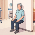 Senior health guide about Isometric Wall Sits - medical illustration