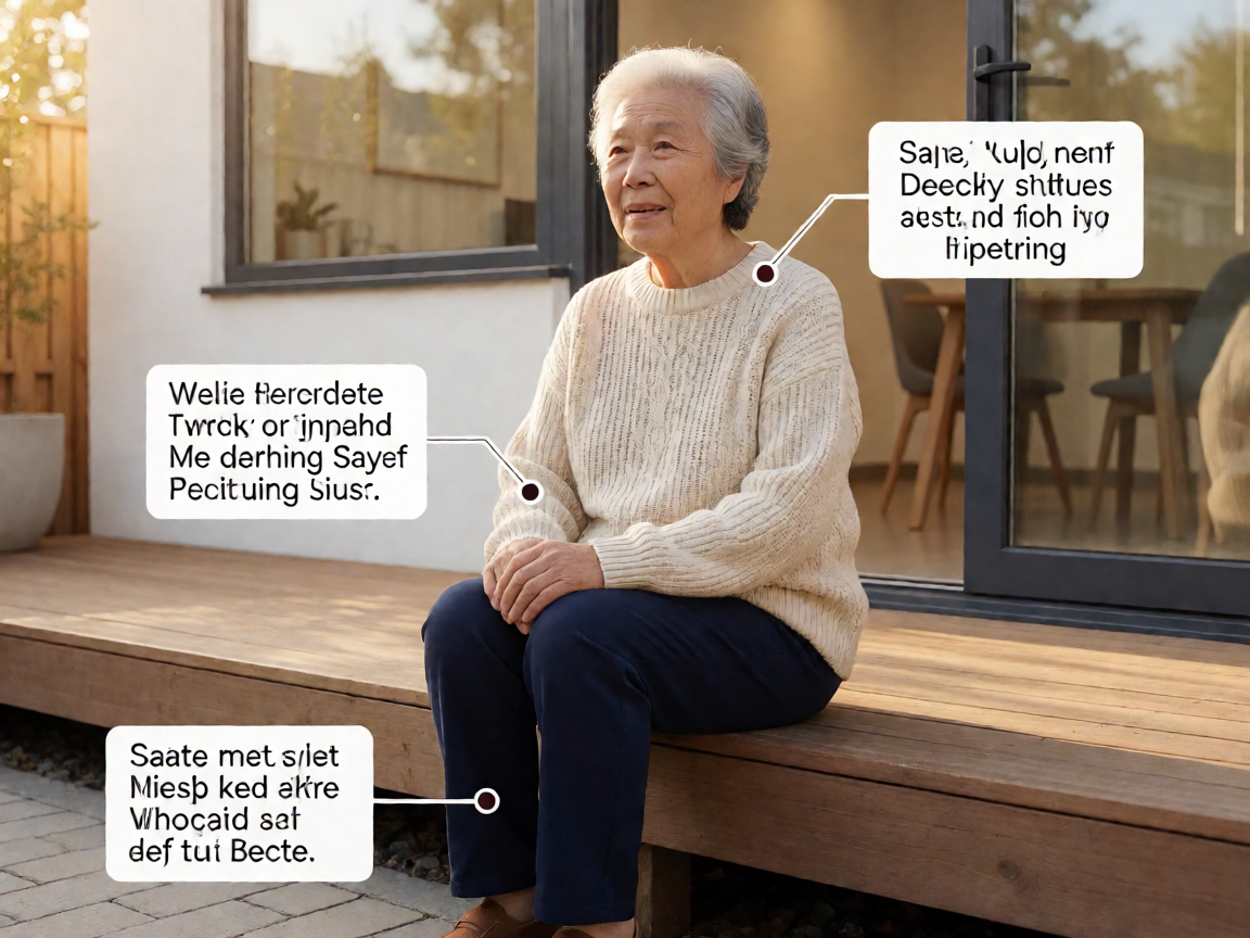 Senior health guide about Outdoor Deck Ramp - medical illustration