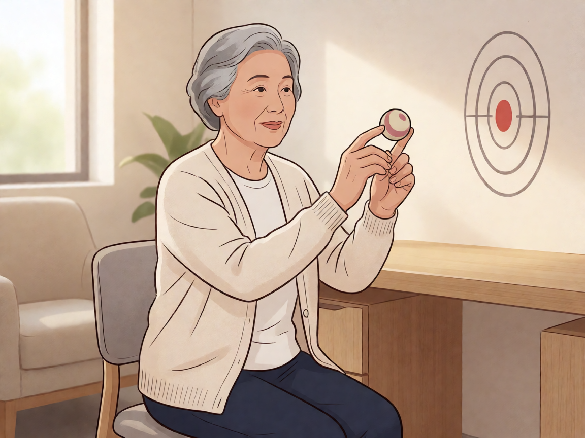 Senior health guide about Hand-Eye Coordination Games - medical illustration