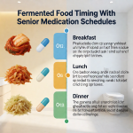 Senior health guide about Fermented Food Timing - medical illustration