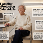 Senior health guide about Cold Weather Skin - medical illustration