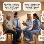 Senior health guide about Driving Retirement Conversations - medical illustration