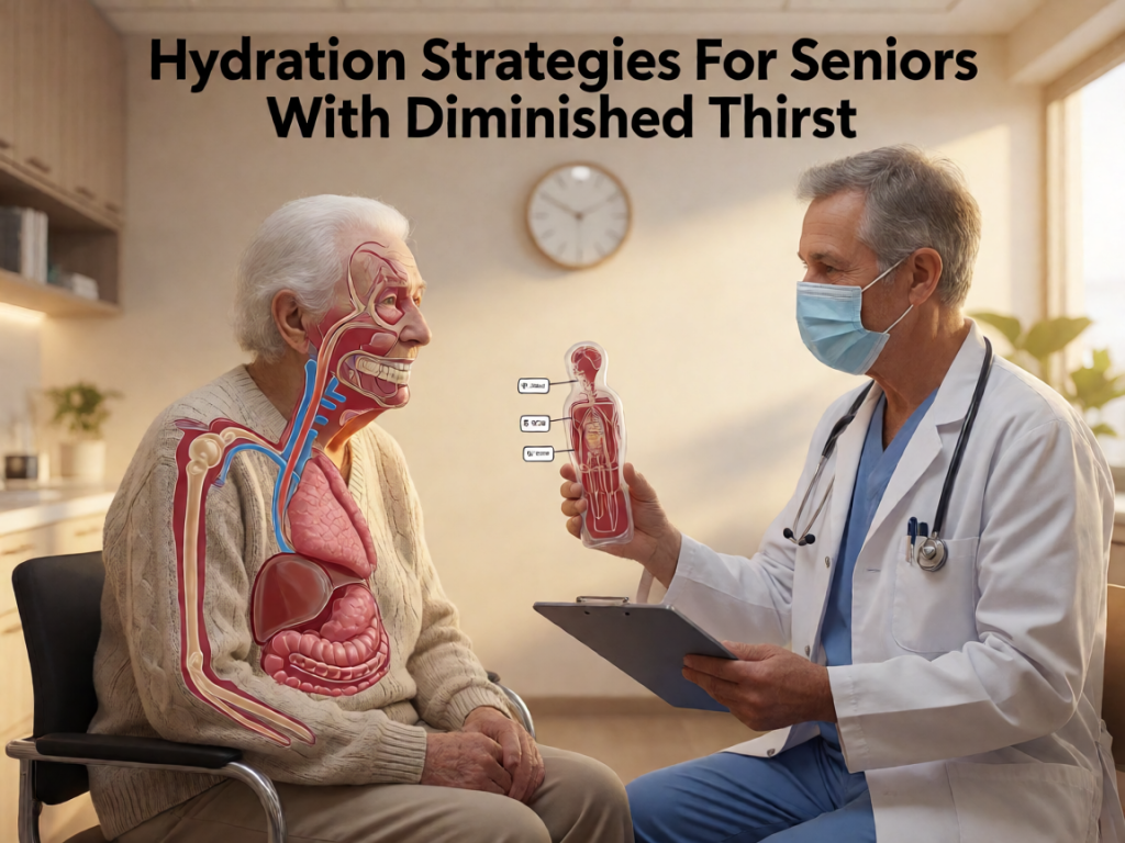 Senior health guide about Hydration Strategies For - medical illustration