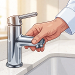 Senior health guide about Motion-Sensor Faucets Reduce - medical illustration
