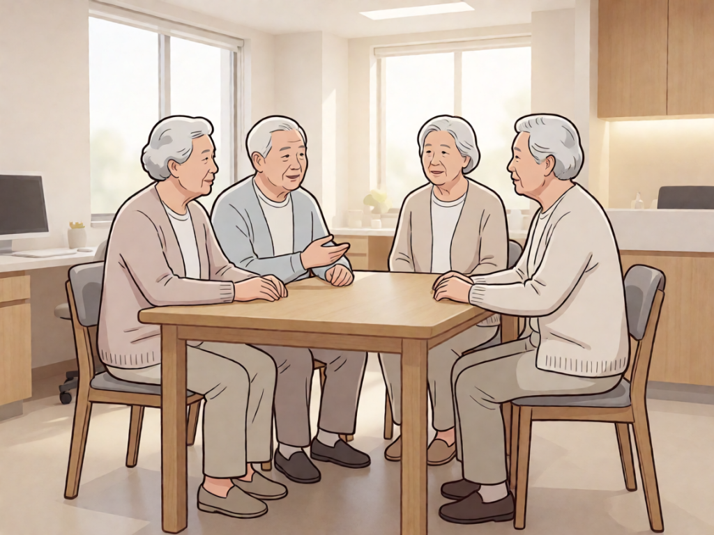 Senior health guide about Sibling Conflict Resolution - medical illustration
