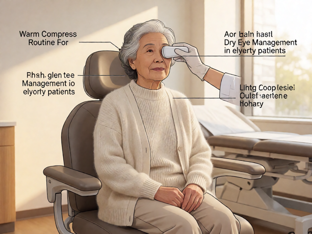 Senior health guide about Warm Compress Routine - medical illustration