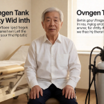 Senior health guide about Oxygen Tank Safety - medical illustration