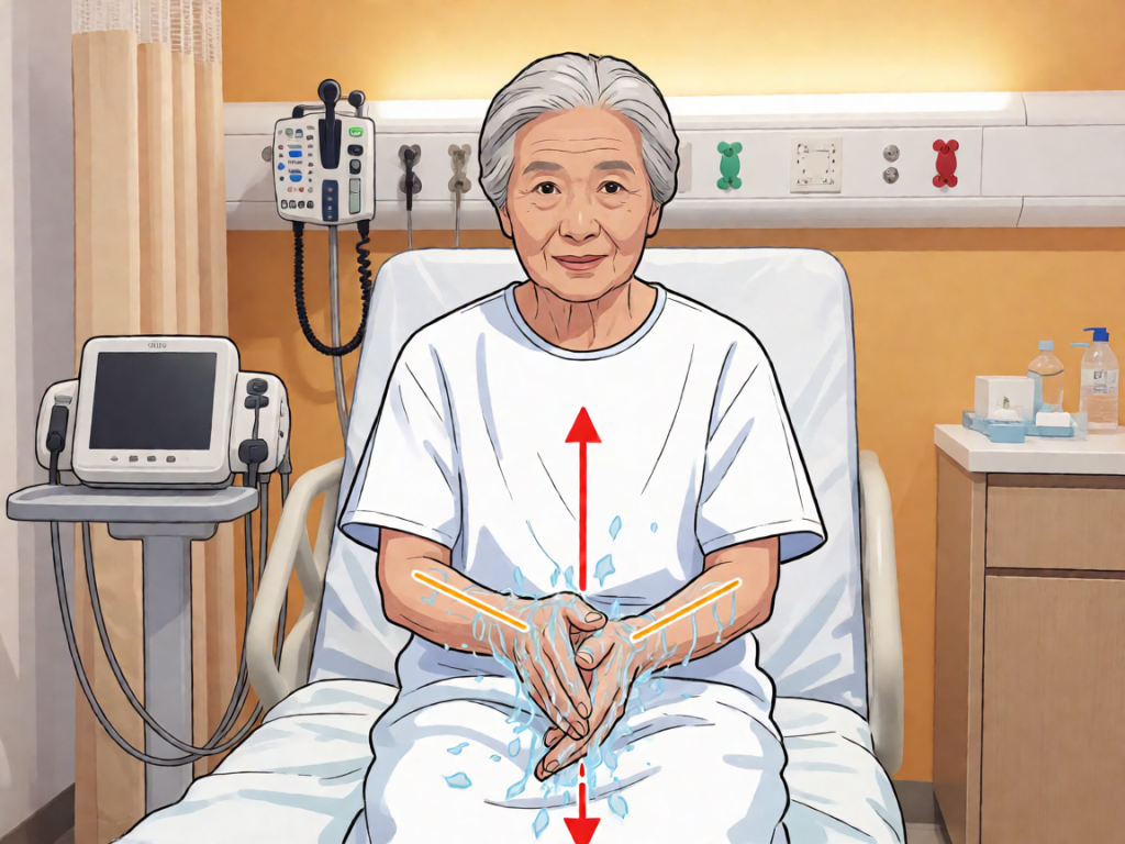 Senior health guide about Hand Washing Duration - medical illustration