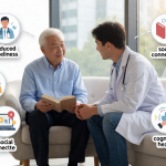 Senior health guide about Intergenerational Bonding Programs - medical illustration