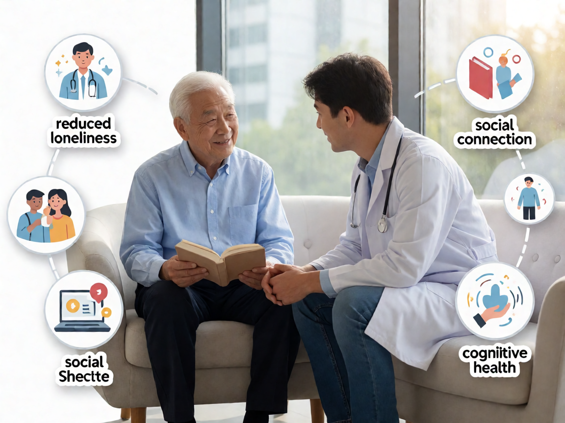 Senior health guide about Intergenerational Bonding Programs - medical illustration