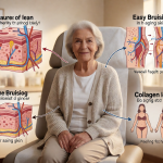 Senior health guide about Easy Bruising Causes - medical illustration