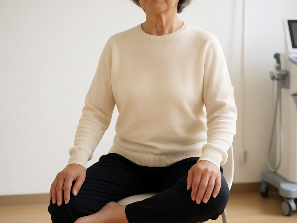Senior health guide about Qigong Practice for - medical illustration