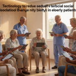 Senior health guide about Leveraging Technology To - medical illustration