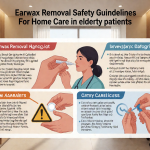Senior health guide about Earwax Removal Safety - medical illustration