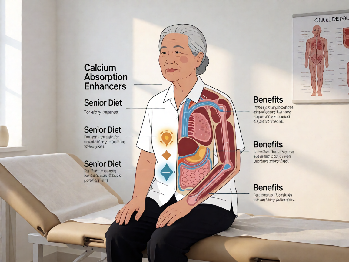 Senior health guide about Calcium Absorption Enhancers - medical illustration