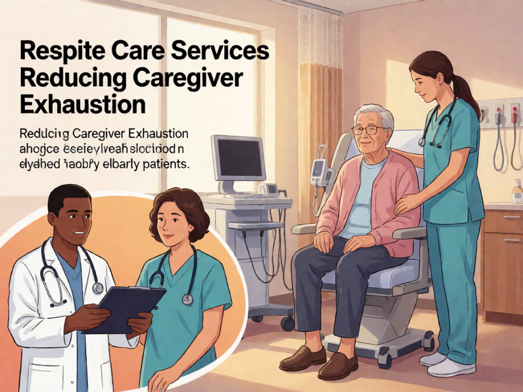 Senior health guide about Respite Care Services - medical illustration