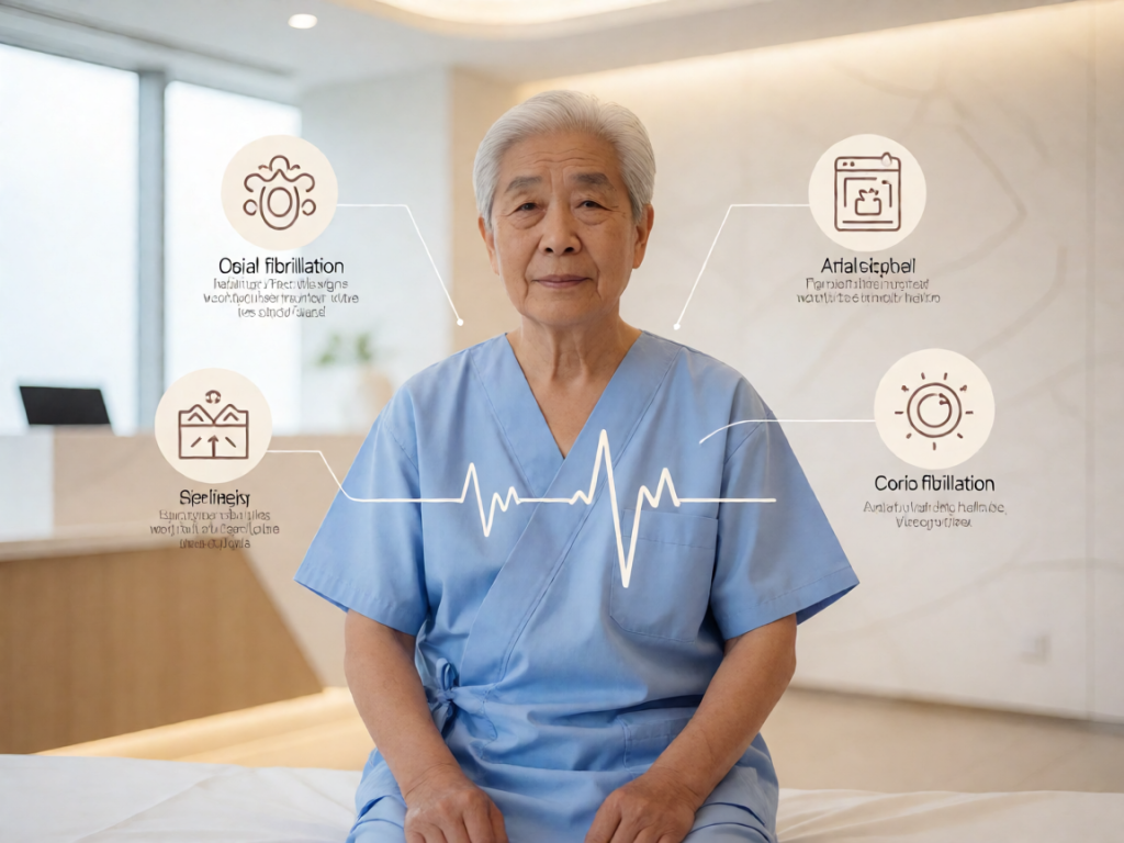 Senior health guide about Recognizing Atrial Fibrillation - medical illustration