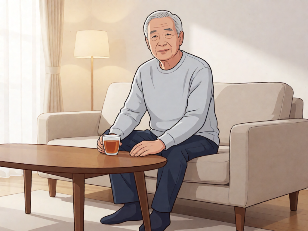 Senior health guide about Managing Health Anxiety - medical illustration
