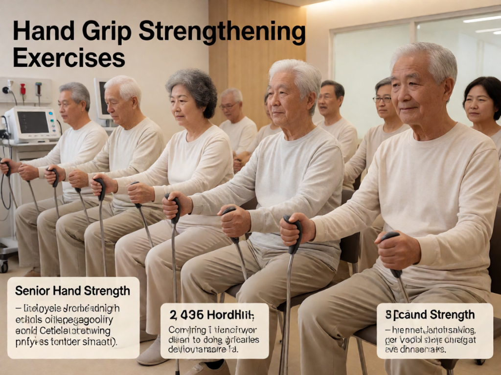 Senior health guide about Hand Grip Strengthening - medical illustration