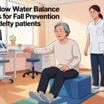 Senior health guide about Shallow Water Balance - medical illustration
