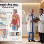Senior health guide about Obstructive Sleep Apnea - medical illustration