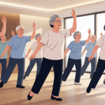 Senior health guide about Dance Interventions For - medical illustration