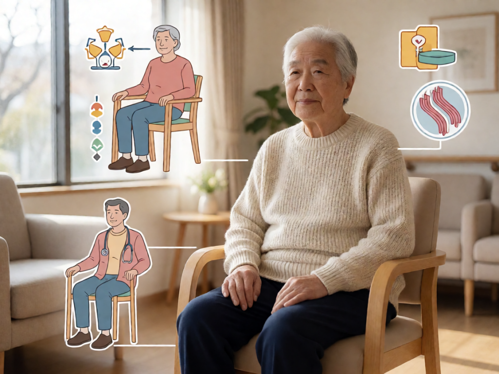Senior health guide about Visual Contrast Strategies - medical illustration