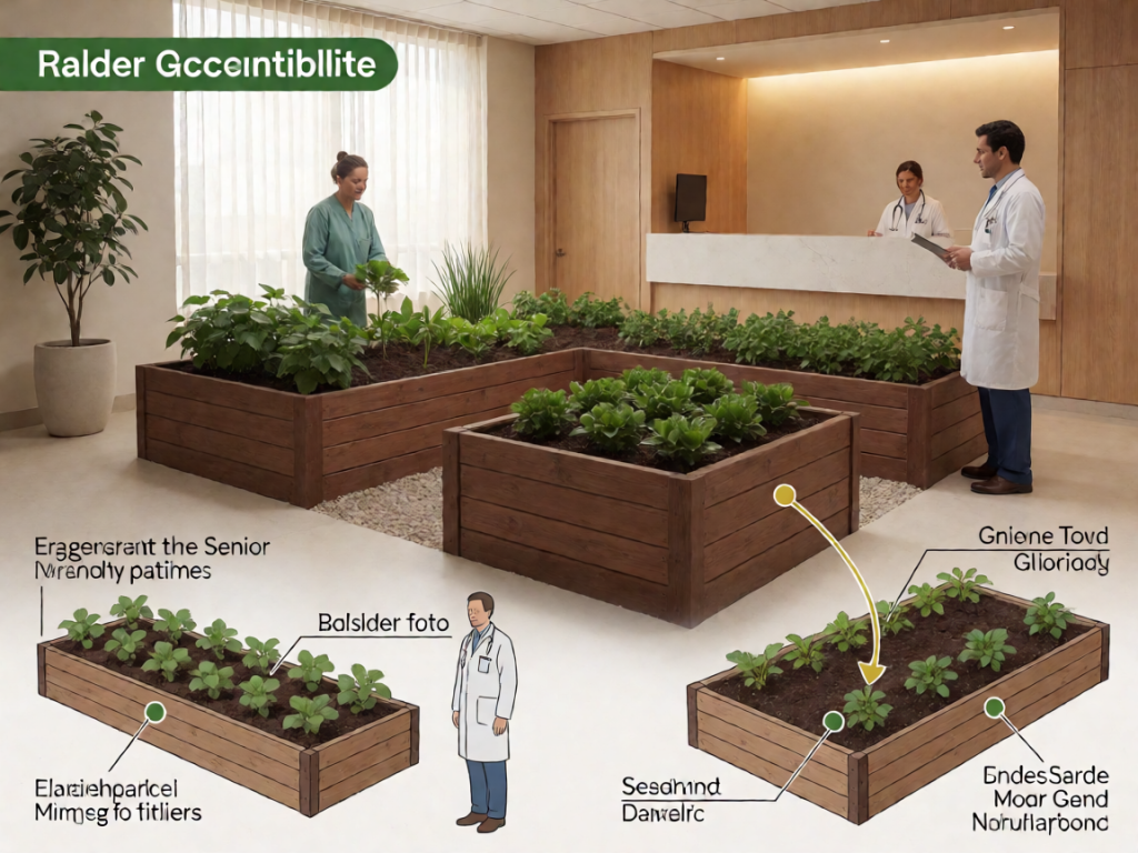 Senior health guide about Raised Garden Beds - medical illustration