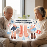 Senior health guide about Diabetic Foot Ulcer - medical illustration