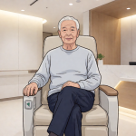 Senior health guide about Fall Risk Screening - medical illustration