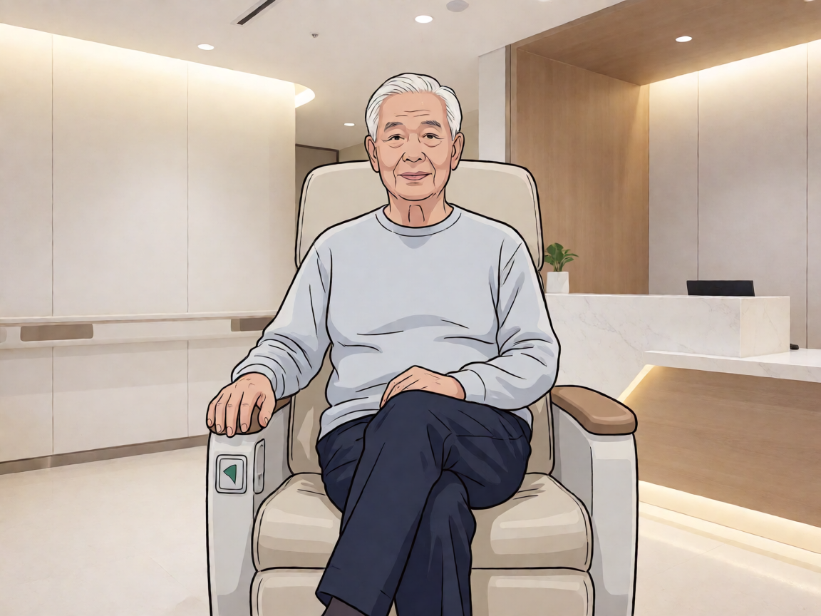 Senior health guide about Fall Risk Screening - medical illustration