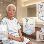 Senior health guide about Zero-Threshold Shower Bases - medical illustration