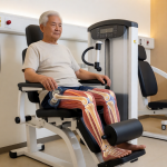 Senior health guide about Chair-Based Leg Extensions - medical illustration