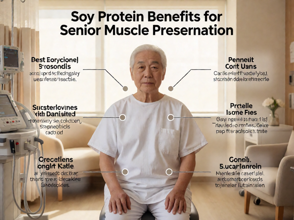 Senior health guide about Soy Protein Benefits - medical illustration