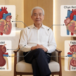 Senior health guide about Heart Failure Warning - medical illustration